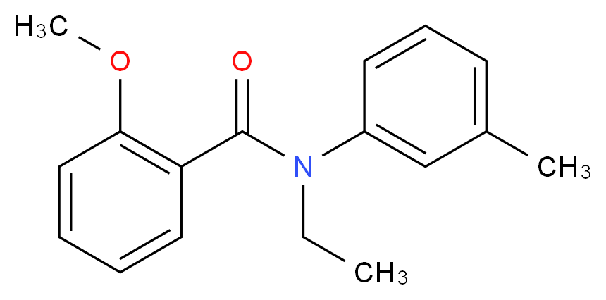 N-ethyl-2-methoxy-N-(3-methylphenyl)benzamide_分子结构_CAS_199106-97-3