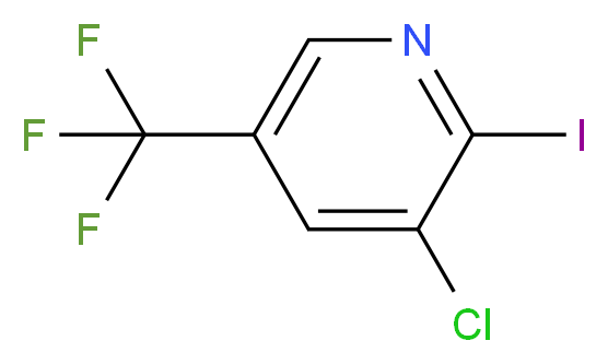 3-Chloro-2-iodo-5-(trifluoromethyl)pyridine_分子结构_CAS_134161-12-9)