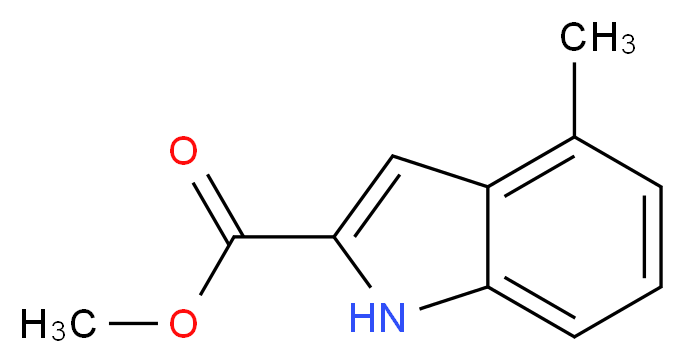 Methyl 4-methyl-1H-indole-2-carboxylate_分子结构_CAS_136831-13-5)