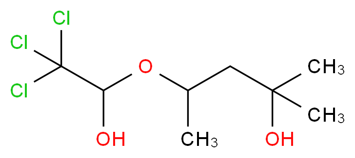 2-methyl-4-(2,2,2-trichloro-1-hydroxyethoxy)pentan-2-ol_分子结构_CAS_3563-58-4