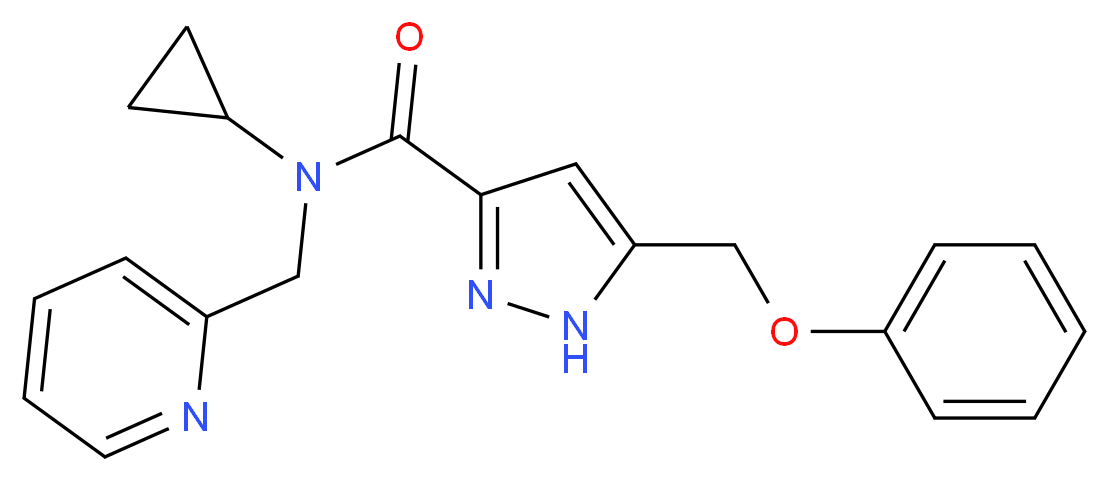 N-cyclopropyl-5-(phenoxymethyl)-N-(pyridin-2-ylmethyl)-1H-pyrazole-3-carboxamide_分子结构_CAS_)