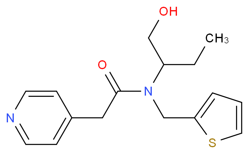 N-[1-(hydroxymethyl)propyl]-2-pyridin-4-yl-N-(2-thienylmethyl)acetamide_分子结构_CAS_)