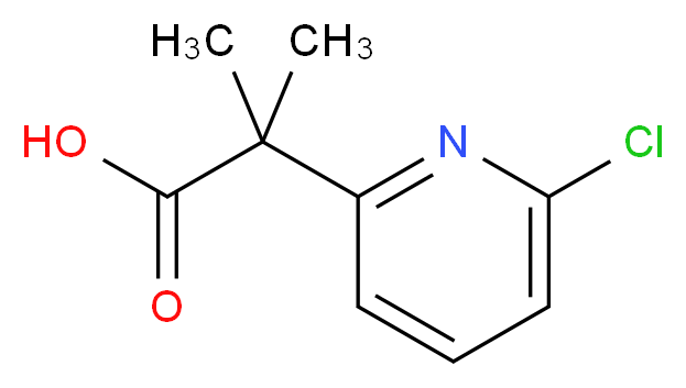 2-(6-CHLOROPYRIDIN-2-YL)-2-METHYLPROPANOIC ACID_分子结构_CAS_1260666-88-3)