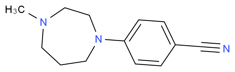 4-(4-Methyl-1,4-diazepan-1-yl)benzonitrile 97%_分子结构_CAS_166438-80-8)