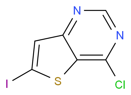 4-chloro-6-iodothieno[3,2-d]pyrimidine_分子结构_CAS_225382-62-7