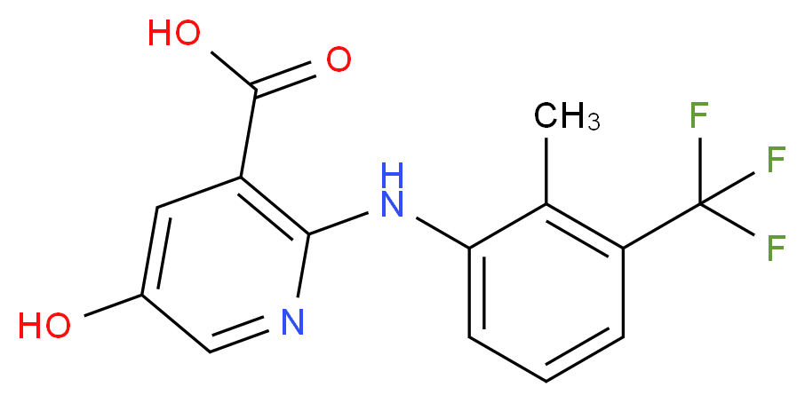 5-hydroxy-2-{[2-methyl-3-(trifluoromethyl)phenyl]amino}pyridine-3-carboxylic acid_分子结构_CAS_75369-61-8