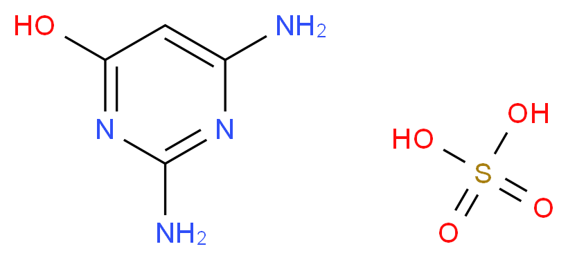 2,6-Diamino-4-hydroxypyrimidine Sulfate_分子结构_CAS_58470-85-2)
