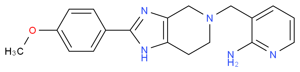 3-{[2-(4-methoxyphenyl)-1,4,6,7-tetrahydro-5H-imidazo[4,5-c]pyridin-5-yl]methyl}pyridin-2-amine_分子结构_CAS_)