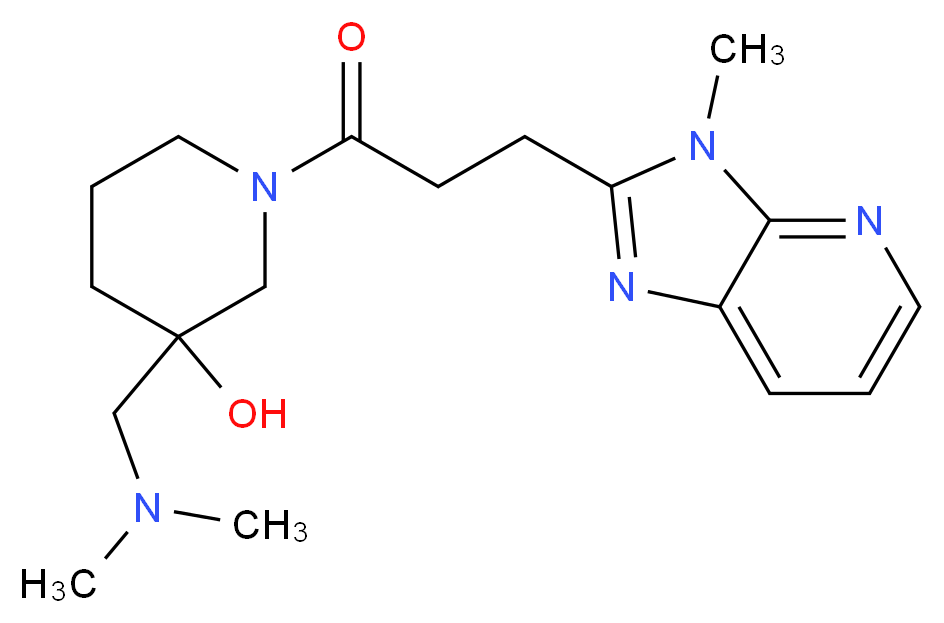 3-[(dimethylamino)methyl]-1-[3-(3-methyl-3H-imidazo[4,5-b]pyridin-2-yl)propanoyl]-3-piperidinol_分子结构_CAS_)
