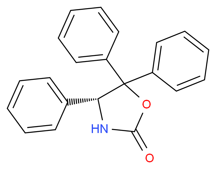 (4R)-4,5,5-triphenyl-1,3-oxazolidin-2-one_分子结构_CAS_156481-74-2