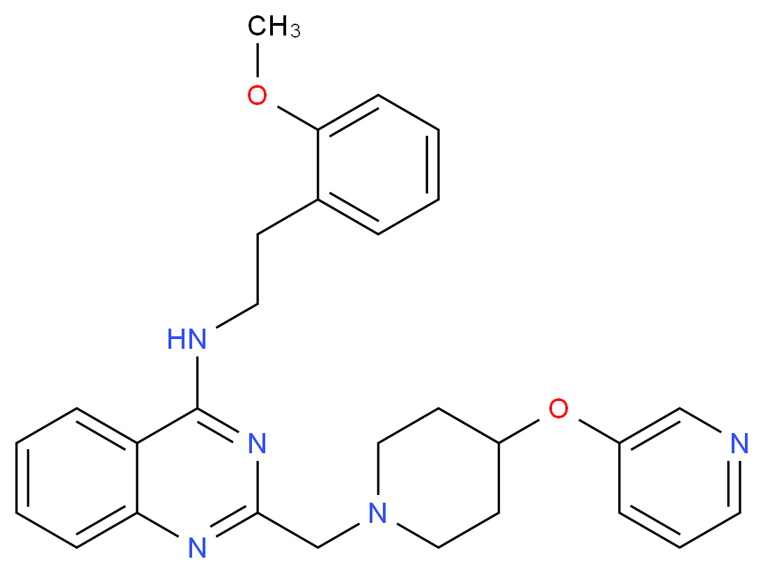 N-[2-(2-methoxyphenyl)ethyl]-2-{[4-(3-pyridinyloxy)-1-piperidinyl]methyl}-4-quinazolinamine_分子结构_CAS_)
