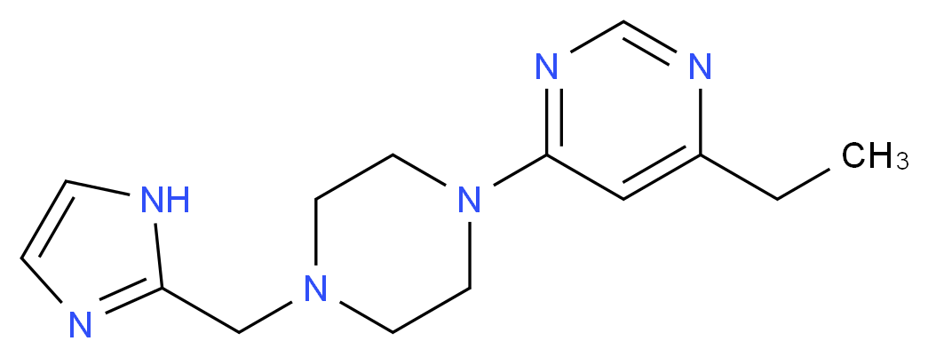 4-ethyl-6-[4-(1H-imidazol-2-ylmethyl)piperazin-1-yl]pyrimidine_分子结构_CAS_)