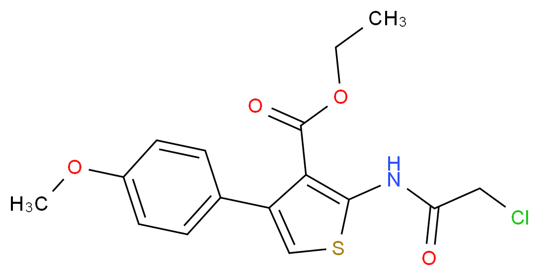 2-(2-Chloro-acetylamino)-4-(4-methoxy-phenyl)-thiophene-3-carboxylic acid ethyl ester_分子结构_CAS_356568-71-3)