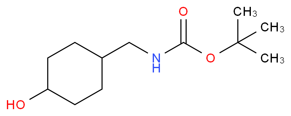 tert-butyl N-[(4-hydroxycyclohexyl)methyl]carbamate_分子结构_CAS_1021919-45-8