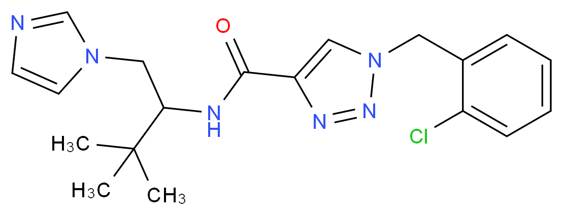 1-(2-chlorobenzyl)-N-[1-(1H-imidazol-1-ylmethyl)-2,2-dimethylpropyl]-1H-1,2,3-triazole-4-carboxamide_分子结构_CAS_)