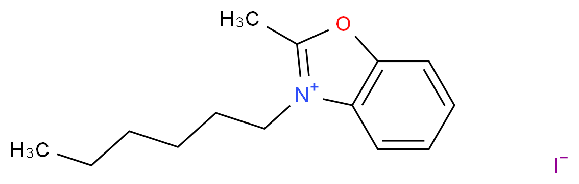 3-hexyl-2-methyl-1,3-benzoxazol-3-ium iodide_分子结构_CAS_54443-90-2