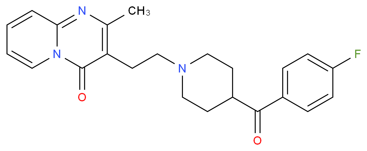 3-{2-[4-(4-fluorobenzoyl)piperidin-1-yl]ethyl}-2-methyl-4H-pyrido[1,2-a]pyrimidin-4-one_分子结构_CAS_75444-65-4