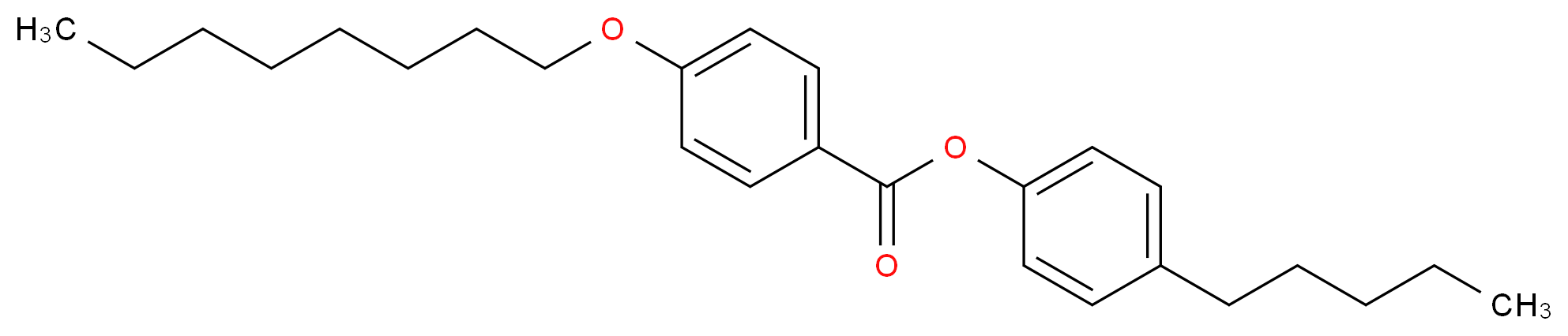 4-pentylphenyl 4-(octyloxy)benzoate_分子结构_CAS_50649-56-4
