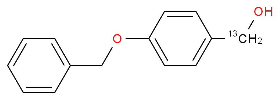 [4-(benzyloxy)phenyl](<sup>1</sup><sup>3</sup>C)methanol_分子结构_CAS_680182-18-7
