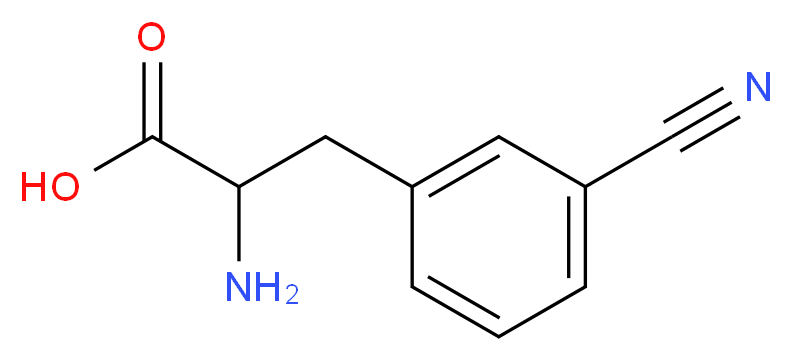 2-Amino-3-(3-cyano-phenyl)-propionic acid_分子结构_CAS_63999-80-4)