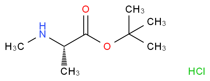 (S)-tert-Butyl 2-(methylamino)propanoate hydrochloride_分子结构_CAS_103614-40-0)