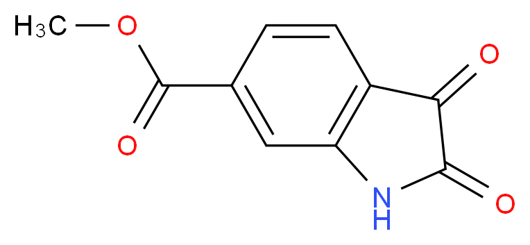 1H-Indole-6-carboxylic acid, 2,3-dihydro-2,3-dioxo-, methyl ester_分子结构_CAS_213670-35-0)