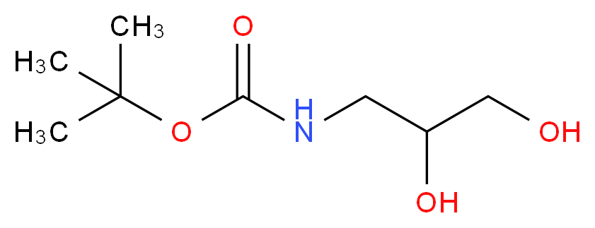 N-(2,3-二羟基丙基)氨基甲酸叔丁酯_分子结构_CAS_137618-48-5)