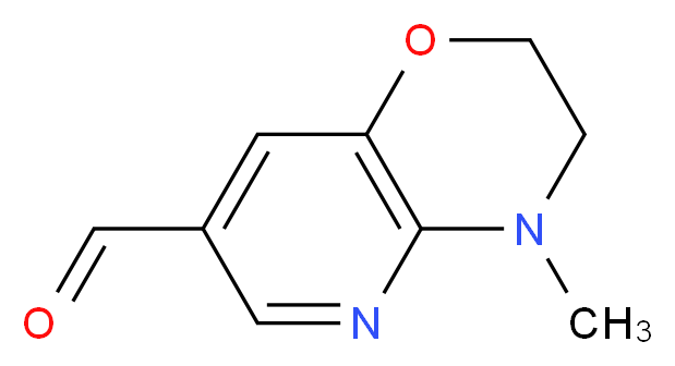 4-methyl-2H,3H,4H-pyrido[3,2-b][1,4]oxazine-7-carbaldehyde_分子结构_CAS_921938-80-9