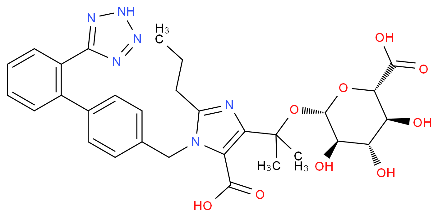 Olmesartan Acid O-β-D-Glucuronide_分子结构_CAS_369395-57-3)