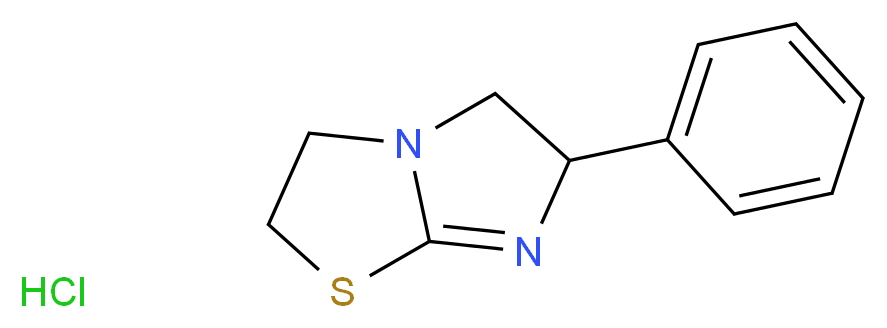 6-phenyl-2H,3H,5H,6H-imidazo[2,1-b][1,3]thiazole hydrochloride_分子结构_CAS_16595-80-5