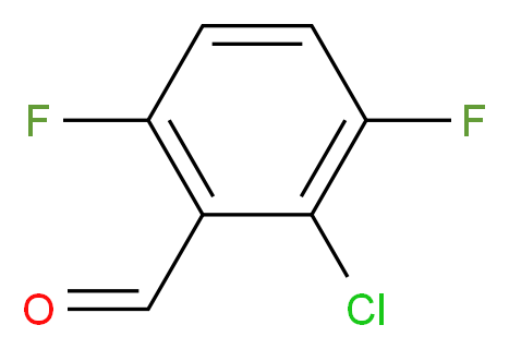 2-chloro-3,6-difluorobenzaldehyde_分子结构_CAS_261762-39-4