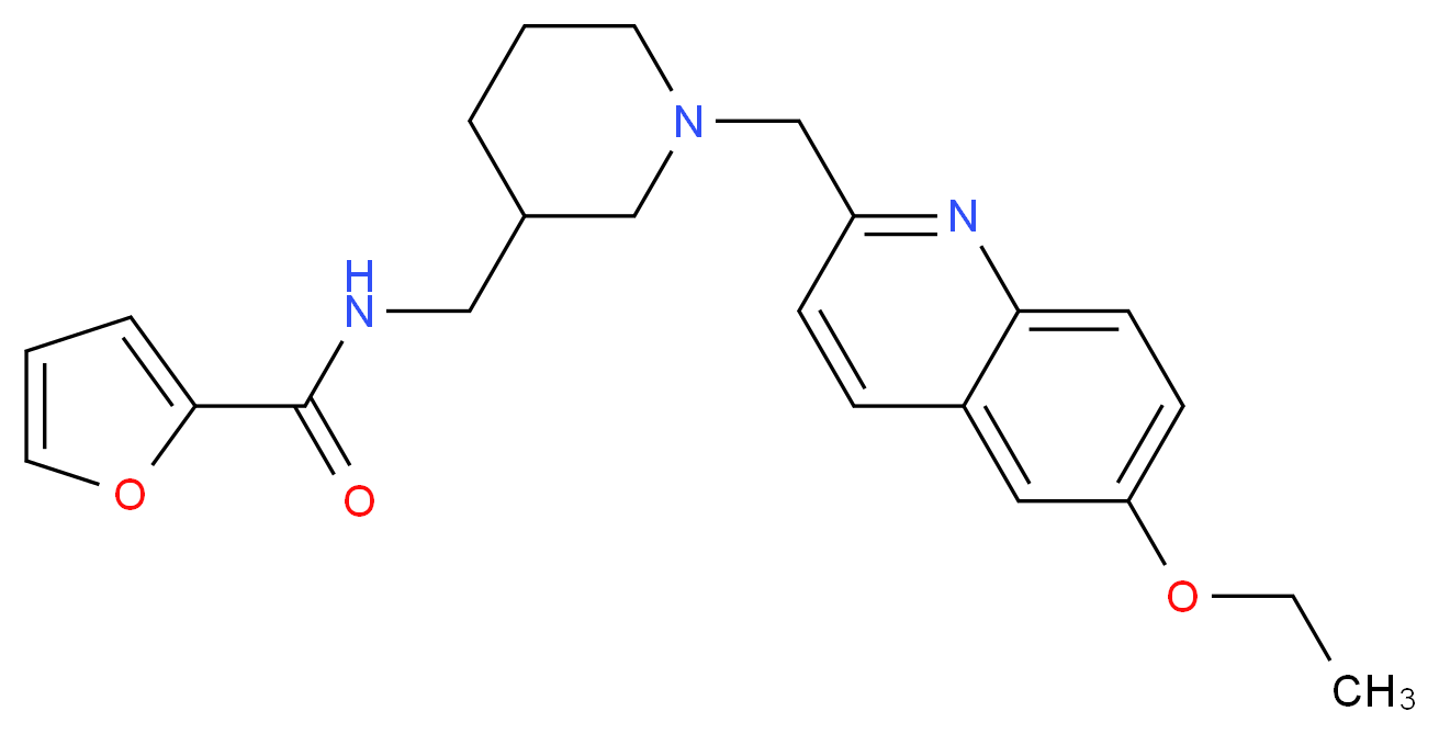N-({1-[(6-ethoxy-2-quinolinyl)methyl]-3-piperidinyl}methyl)-2-furamide_分子结构_CAS_)