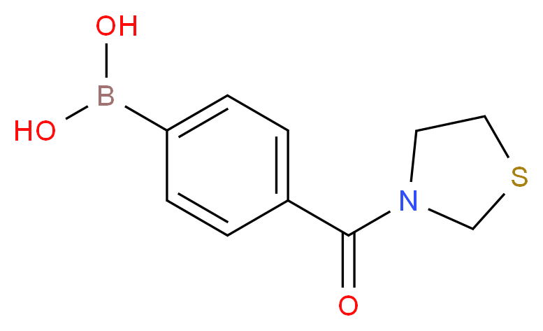 [4-(1,3-thiazolidine-3-carbonyl)phenyl]boronic acid_分子结构_CAS_850589-33-2