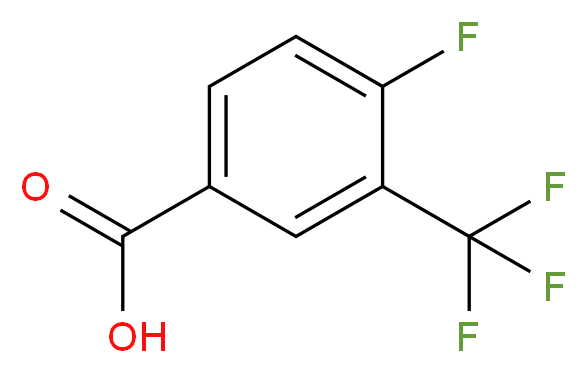 4-氟-3-(三氟甲基)苯甲酸_分子结构_CAS_67515-55-3)