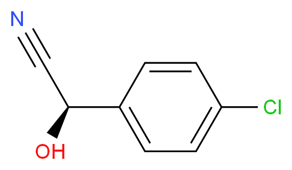 (2R)-2-(4-chlorophenyl)-2-hydroxyacetonitrile_分子结构_CAS_97070-79-6