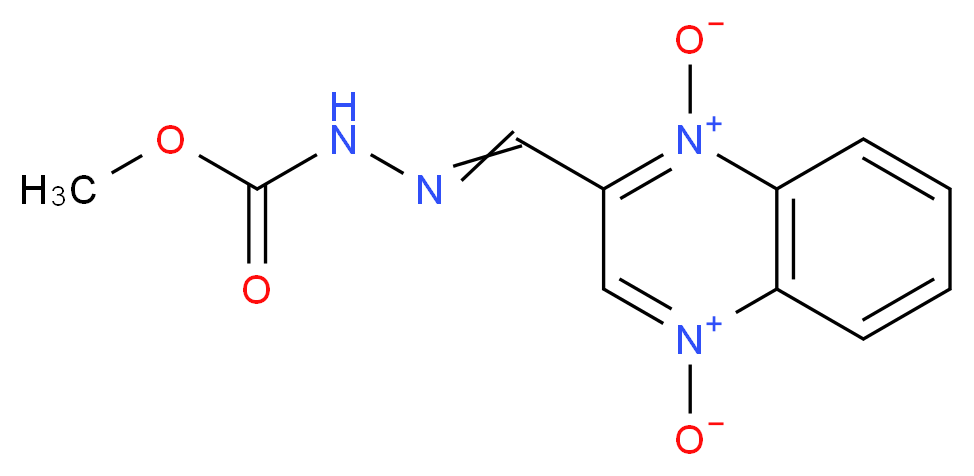 2-[(1E)-{[(methoxycarbonyl)amino]imino}methyl]quinoxaline-1,4-diium-1,4-bis(olate)_分子结构_CAS_6804-07-5