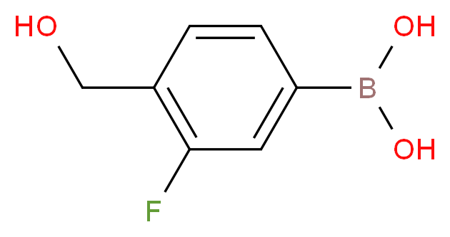 (3-Fluoro-4-(hydroxymethyl)phenyl)boronic acid_分子结构_CAS_1082066-52-1)