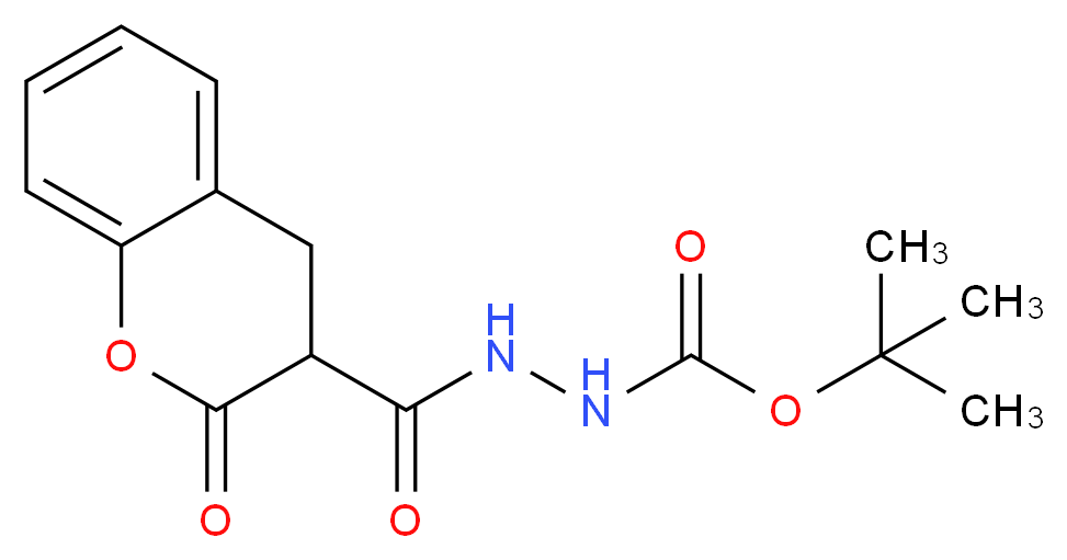 N1-Boc 2-(2-Oxochroman)-3-carbohydrazide_分子结构_CAS_908230-99-9)