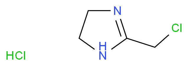 2-(Chloromethyl)-4,5-dihydro-1H-imidazole hydrochloride_分子结构_CAS_13338-49-3)