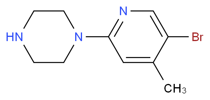 5-BROMO-2-(PIPERAZIN-1-YL)-4-METHYLPYRIDINE_分子结构_CAS_944582-93-8)