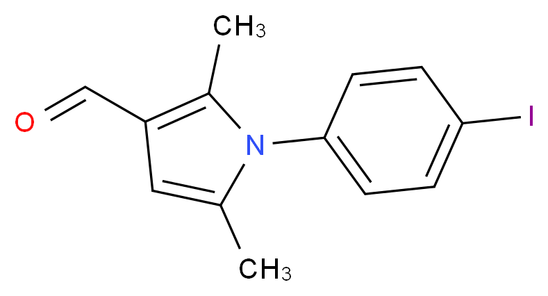 1-(4-iodophenyl)-2,5-dimethyl-1H-pyrrole-3-carbaldehyde_分子结构_CAS_241488-81-3