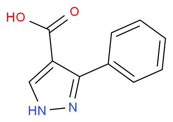 5-苯基-1H-吡唑-4-羧酸_分子结构_CAS_5504-65-4)