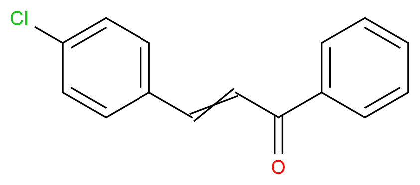 (2E)-3-(4-chlorophenyl)-1-phenylprop-2-en-1-one_分子结构_CAS_956-04-7
