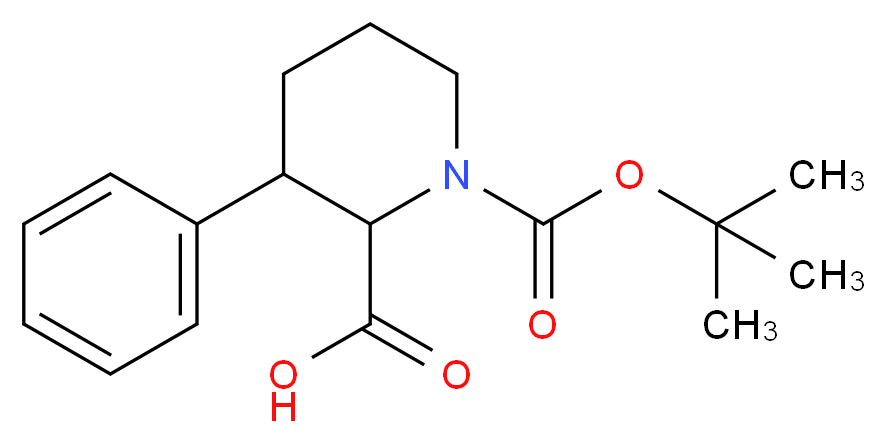 1-[(tert-butoxy)carbonyl]-3-phenylpiperidine-2-carboxylic acid_分子结构_CAS_321983-19-1