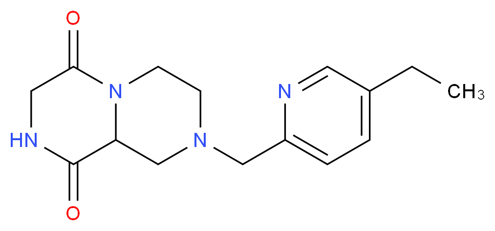 8-[(5-ethylpyridin-2-yl)methyl]tetrahydro-2H-pyrazino[1,2-a]pyrazine-1,4(3H,6H)-dione_分子结构_CAS_)