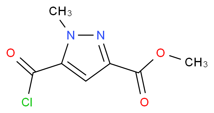 Methyl 5-(chlorocarbonyl)-1-methyl-1H-pyrazole-3-carboxylate_分子结构_CAS_203792-49-8)