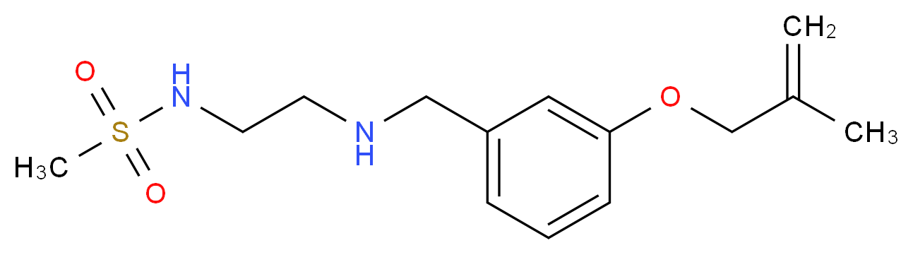 N-[2-({3-[(2-methylprop-2-en-1-yl)oxy]benzyl}amino)ethyl]methanesulfonamide_分子结构_CAS_)