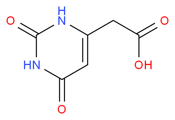 (2,6-Dioxo-1,2,3,6-tetrahydro-pyrimidin-4-yl)-acetic acid_分子结构_CAS_4628-39-1)