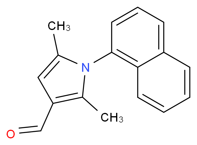 2,5-dimethyl-1-(naphthalen-1-yl)-1H-pyrrole-3-carbaldehyde_分子结构_CAS_347332-11-0