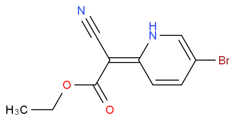 ethyl 2-[(2E)-5-bromo-1,2-dihydropyridin-2-ylidene]-2-cyanoacetate_分子结构_CAS_103590-10-9